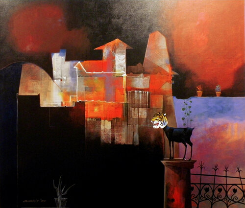 I am not scared de Pradip Sengupta, Pintura a la venta en Singulart