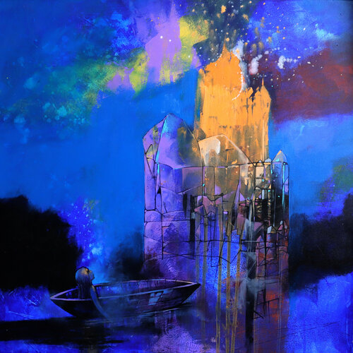 Visit de Pradip Sengupta, Pintura a la venta en Singulart