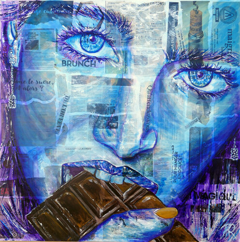 Marynette, chocolat gourmand di Aimère, Pittura in vendita su Singulart
