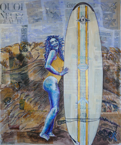 Marynette la surfeuse di Aimère, Pittura in vendita su Singulart