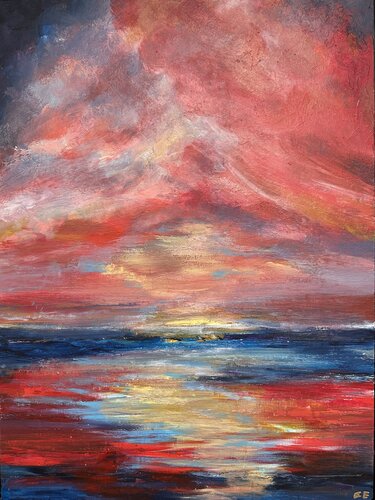 Laughter Echoes into the Sky di Erin Laughlin, Pittura in vendita su Singulart
