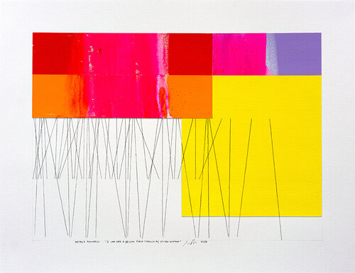 "I Can See A Yellow Field Through My Studio Window" di Patrick Piccinelli, Opera su carta in vendita su Singulart