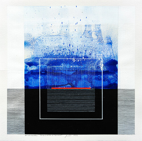 "The Blue Water Of This Night" by Patrick Piccinelli, 油畫 for Sale on Singulart