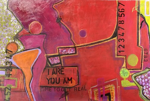 time to get real-2 van Roshanak Khalilian, Schilderij te koop op Singulart