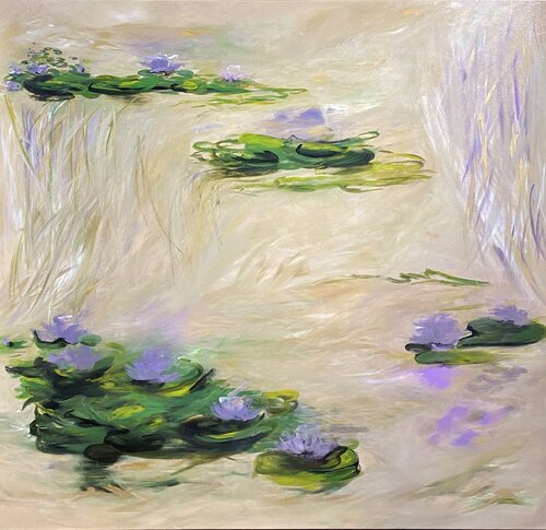 Lotus whispers van Roshanak Khalilian, Schilderij te koop op Singulart