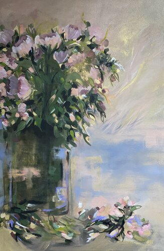 A Blossoming Serenade van Roshanak Khalilian, Schilderij te koop op Singulart