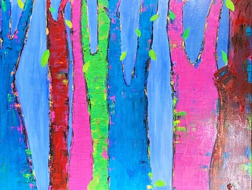 We let them stand van Roshanak Khalilian, Schilderij te koop op Singulart