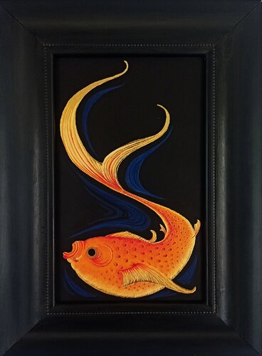Carp 1 framed de Lara Broecke, Pintura a la venta en Singulart