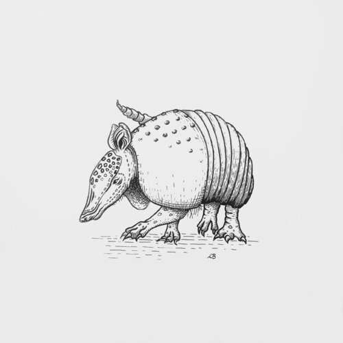 Armadillo van Lara Broecke, Tekening te koop op Singulart