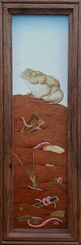 The Instruments of Measurement: Toad de Lara Broecke, Pintura a la venta en Singulart