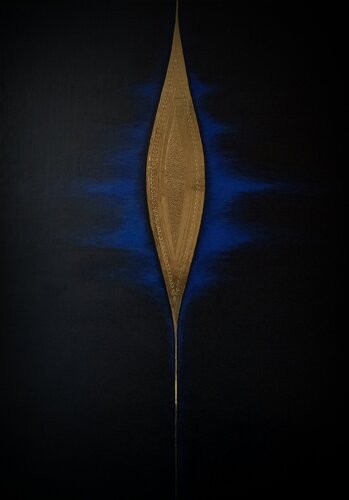 Genesis 1: Let there be a vault between the waters to divide them van Lara Broecke, Schilderij te koop op Singulart