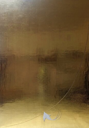 Genesis 5: Let birds fly over the earth under the open vault of heaven van Lara Broecke, Schilderij te koop op Singulart