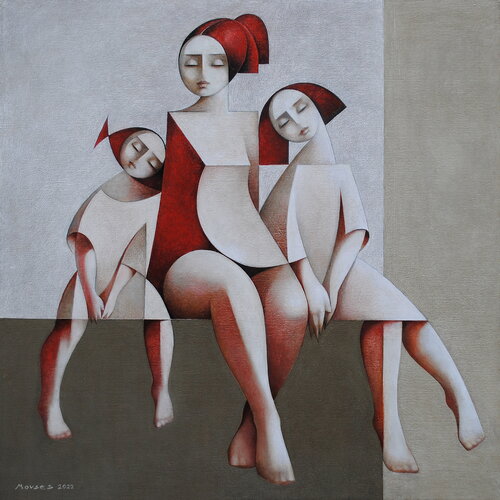 "Three ages" van Movses Poghosyan, Schilderij te koop op Singulart