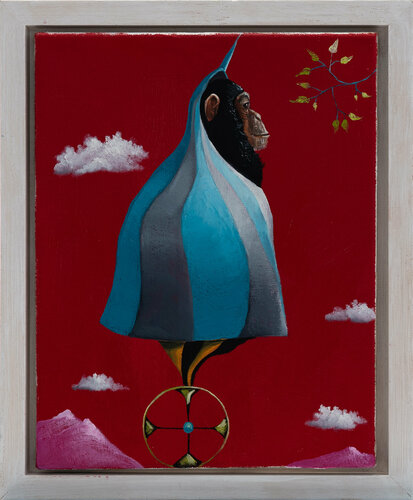 Serie Protective Mountains | Der Schimpanse di Lezzueck Coosemans, Pittura in vendita su Singulart