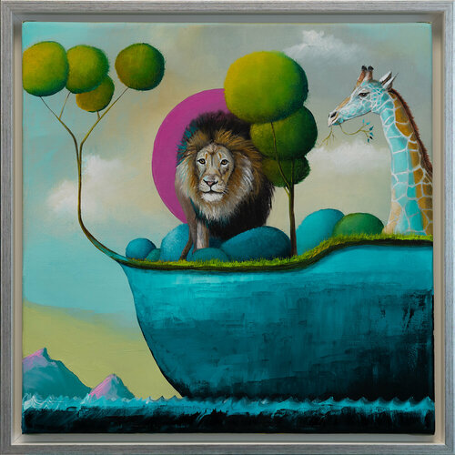 Serie: Fernweh | Die blaue Insel di Lezzueck Coosemans, Pittura in vendita su Singulart