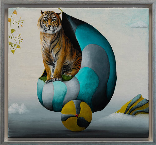 Serie Protective Mountains: Der Tiger di Lezzueck Coosemans, Pittura in vendita su Singulart