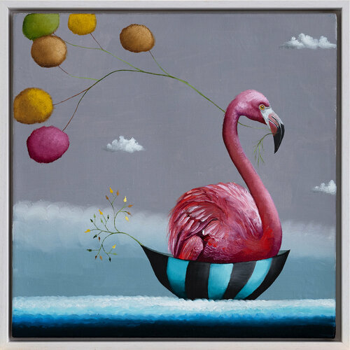 Serie Fernweh | Flamingo II di Lezzueck Coosemans, Pittura in vendita su Singulart