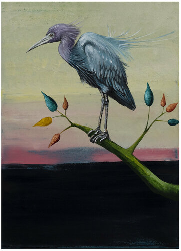 Serie: Fernweh | Blaureiher di Lezzueck Coosemans, Pittura in vendita su Singulart
