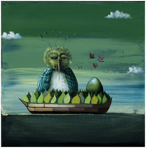 Serie Hoffnungsgabe | Paradiesvogel II by Lezzueck Coosemans, Painting for Sale on Singulart