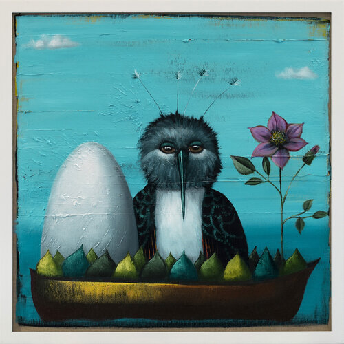 Serie Hoffnungsgabe  | Paradiesvogel IV di Lezzueck Coosemans, Pittura in vendita su Singulart