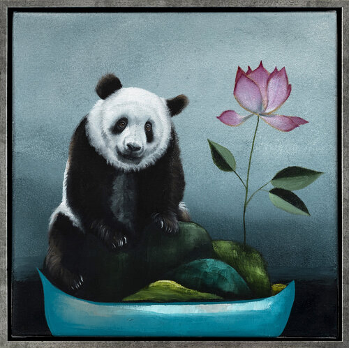 Serie Hoffnungsgabe | Großer Panda II by Lezzueck Coosemans, Painting for Sale on Singulart
