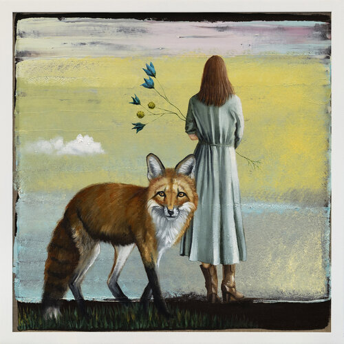 Serie Hoffnungsgabe  | Blaue Blumen by Lezzueck Coosemans, Painting for Sale on Singulart