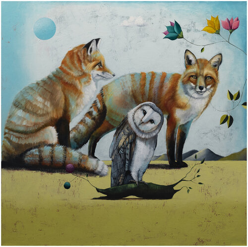 "Serie Hoffnungsgabe | Tiere des Waldes IV" par Lezzueck Coosemans, Peinture en vente sur Singulart