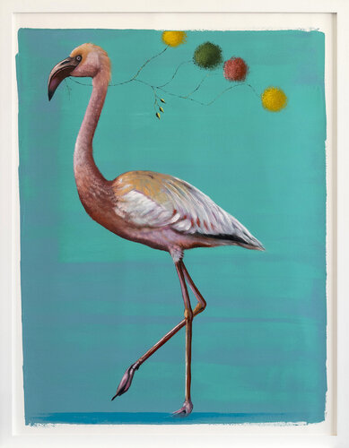 "Serie Die Gabe | Flamingo" by Lezzueck Coosemans, 종이 for Sale on Singulart
