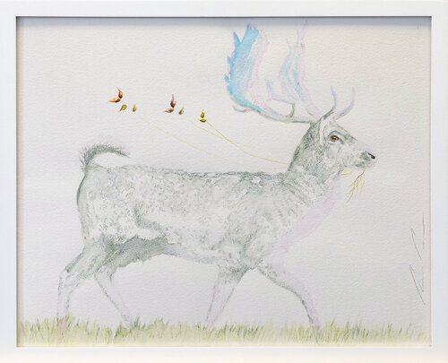 “Serie Hoffnungsgabe | Damhirsch” von Lezzueck Coosemans, Malerei kaufen auf Singulart