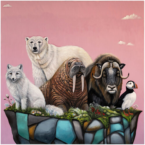 “Die Stille der Arktis und ihre Bewohner” von Lezzueck Coosemans, Malerei kaufen auf Singulart