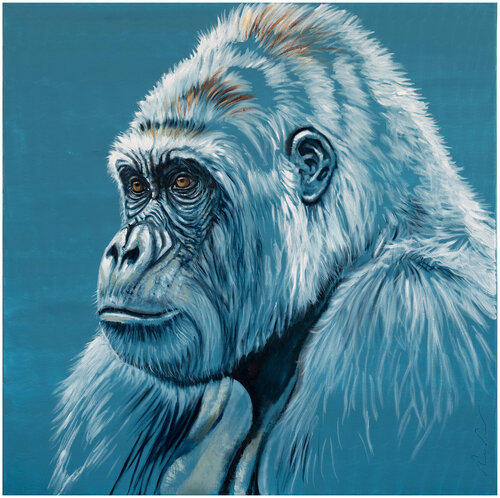 ”Serie Lichtblick | Blauwal” van Lezzueck Coosemans, Schilderij te koop op Singulart