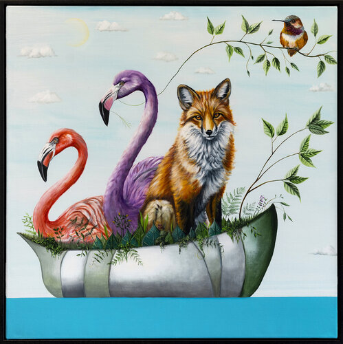 „Der Garten der stillen Reisenden“ de Lezzueck Coosemans, Pintura a la venta en Singulart