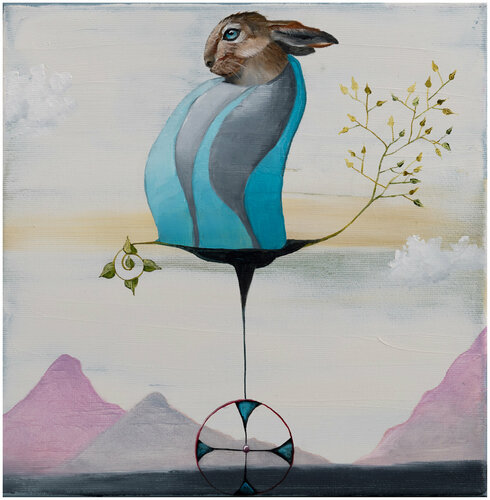 Serie Protective Mountains: Der Hase di Lezzueck Coosemans, Pittura in vendita su Singulart