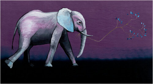 Serie | Hoffnungsgabe | Elefant di Lezzueck Coosemans, Pittura in vendita su Singulart