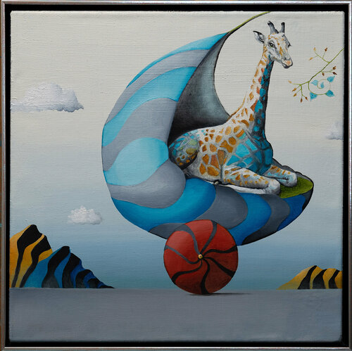 Protective Mountains | Giraffe di Lezzueck Coosemans, Pittura in vendita su Singulart