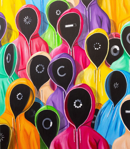 no Face ID available by Hugo Baudouin, Painting for Sale on Singulart