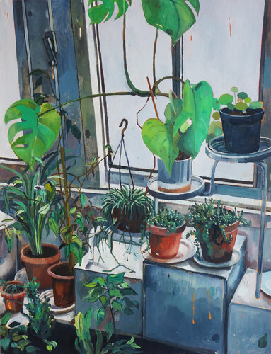 Plantes en Hiver von Yoann Borsato, Malerei kaufen auf Singulart