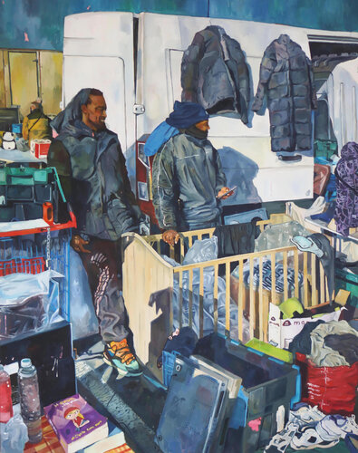 La Brocante De Villabé by Yoann Borsato, 油畫 for Sale on Singulart