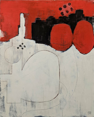 Eleven Black Dots par Isabelle Alessandra, Peinture en vente sur Singulart