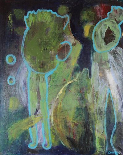 Water animals van Eva Wiren, Schilderij te koop op Singulart