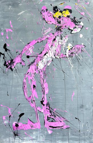 "abstract pink" PP25 by Roger König, 油畫 for Sale on Singulart