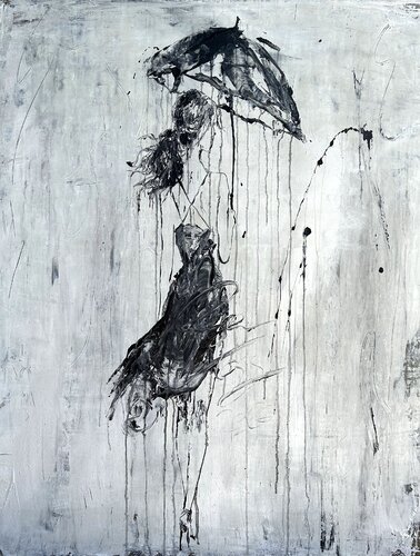 Umbrella - Silent Rain No. 8 de Roger König, Pintura a la venta en Singulart