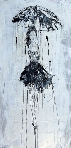Umbrella - Silent Rain No.10 van Roger König, Schilderij te koop op Singulart
