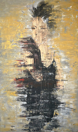 "1205 abstract gold fashion" par Roger König, Peinture en vente sur Singulart