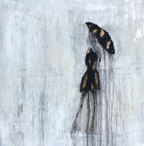 "1382 umbrella girl series" par Roger König, Peinture en vente sur Singulart