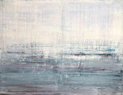"1389 white/blue elegance" par Roger König, Peinture en vente sur Singulart