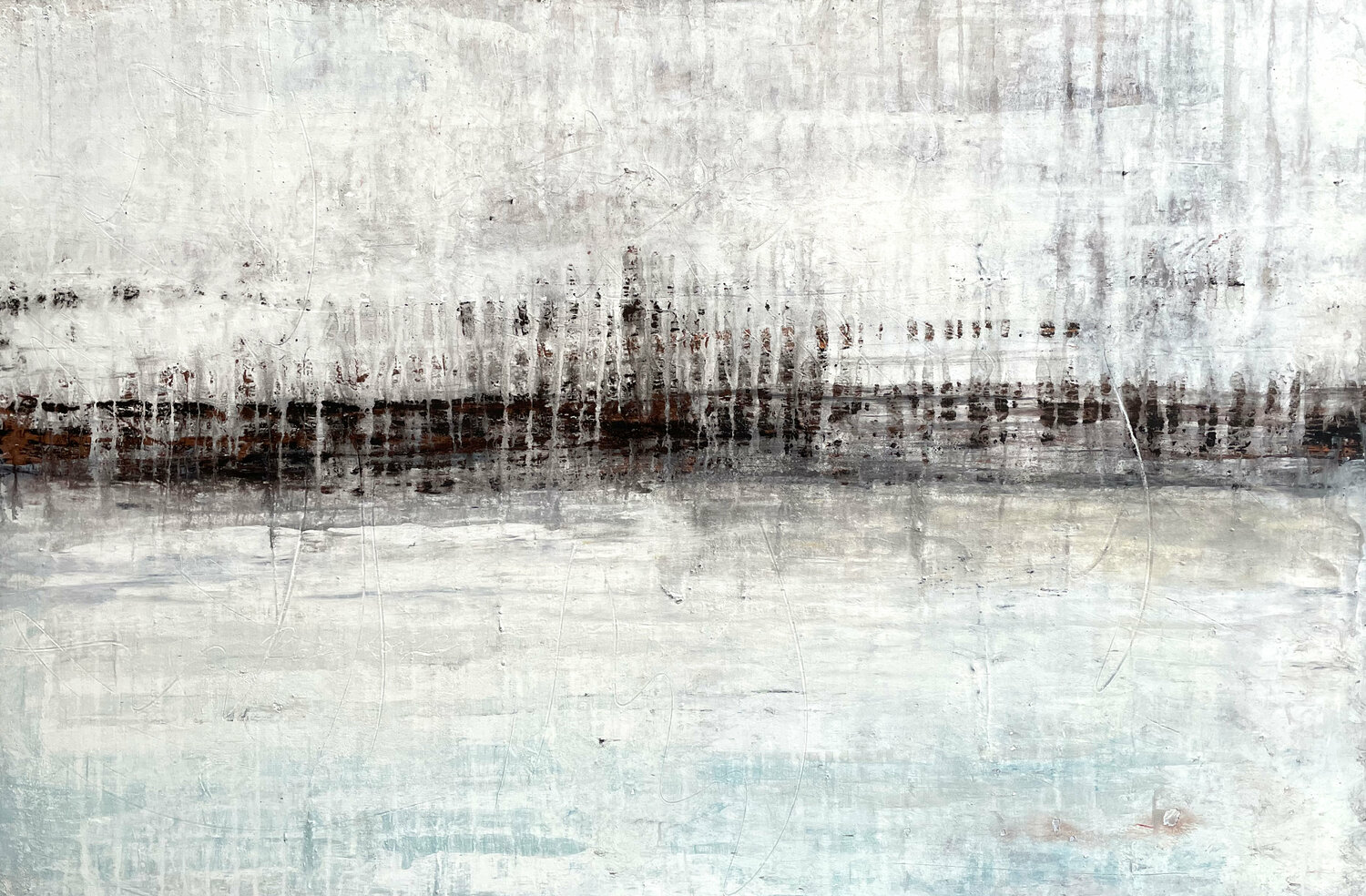 "Antique Gold Horizon" LJ8Q Roger König Originalgemälde zu verkaufen