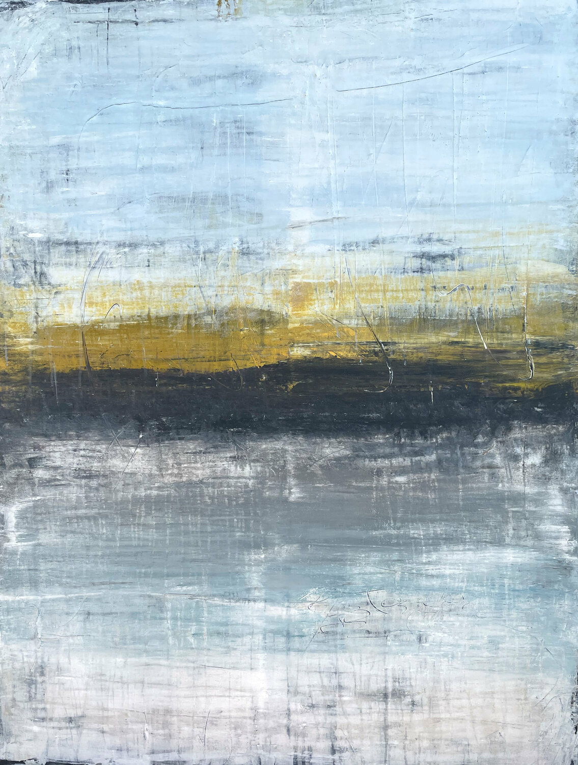 "Gold Horizone Series" DWQ56 Roger König Originalgemälde zu verkaufen