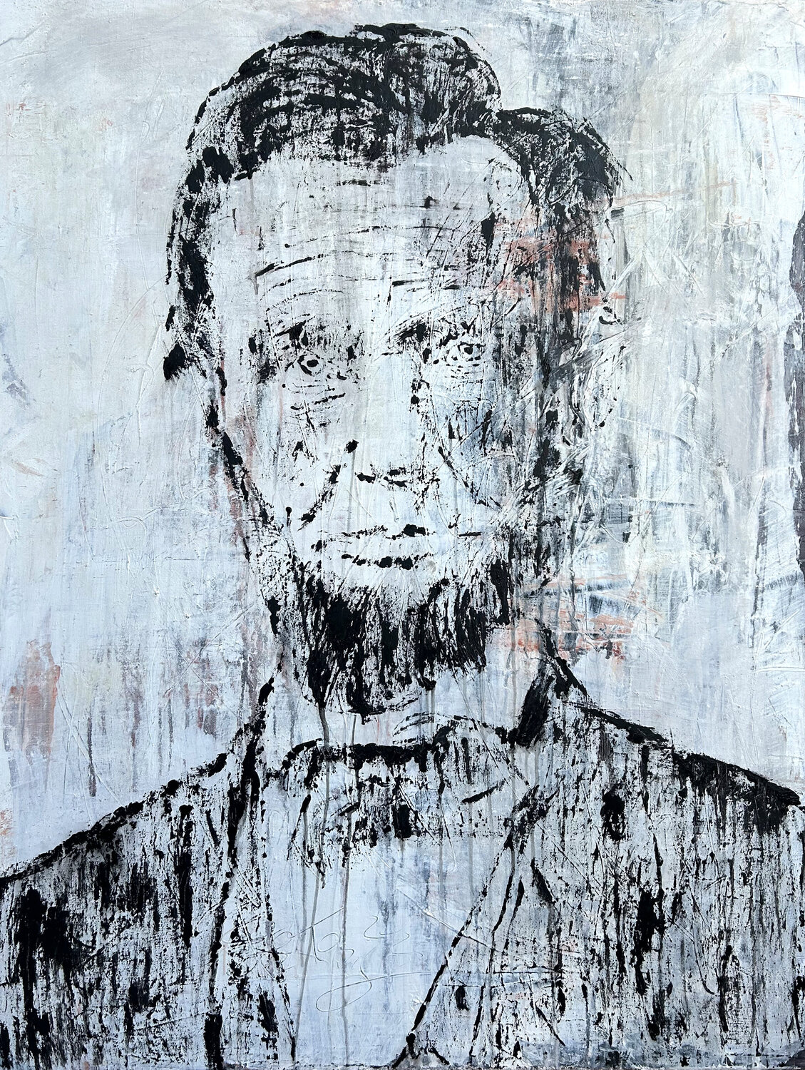 "Abstract Series - Abraham Lincoln" AL 203 Roger König Originalgemälde zu verkaufen