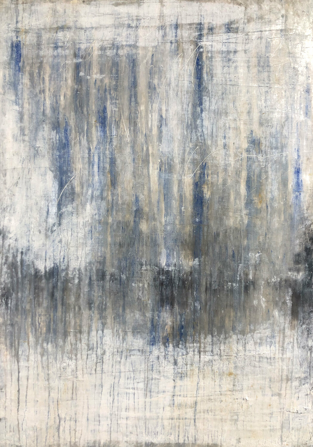 "Antique White/Lapis Lazuli, purest" Roger König